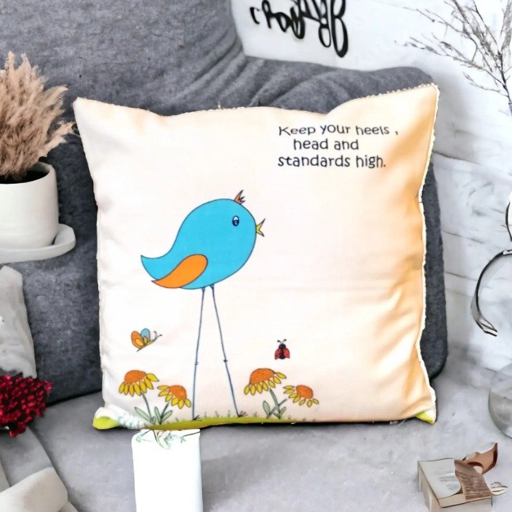 Springvibe Blue Birdie Cushion cover