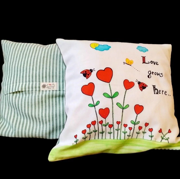 Springvibe Dil Ka Garden Cushion Cover