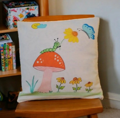 Springvibe Red Mushroom Cushion Cover