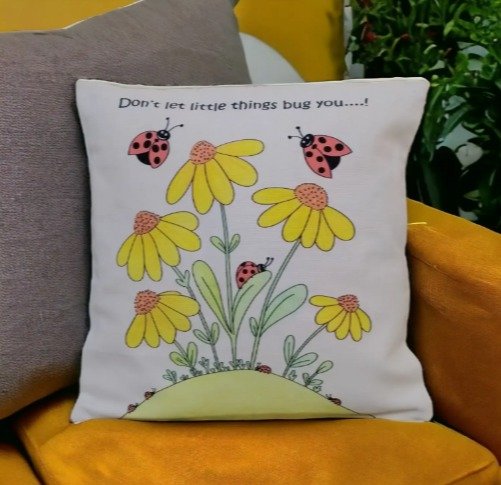 Springvibe Dont let little things bug you Cushion cover