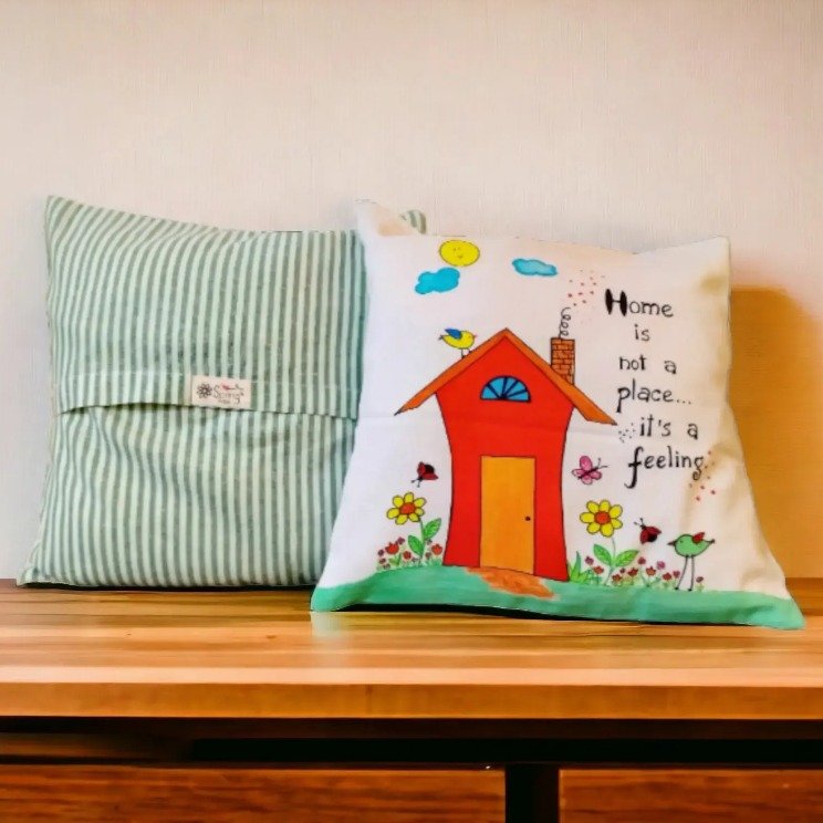 Springvibe Home is not a Place its a Feeling Cushion Cover